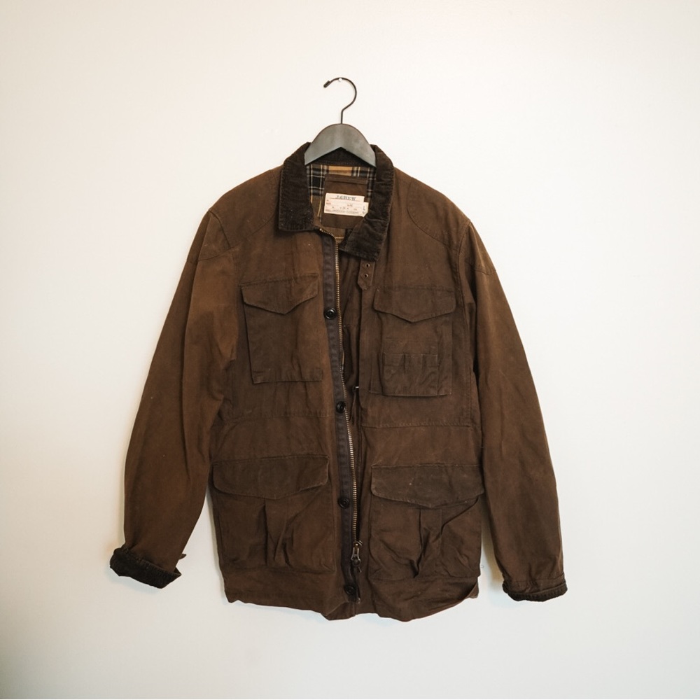 J Crew British Millerain Waxed Cotton Field Jacket